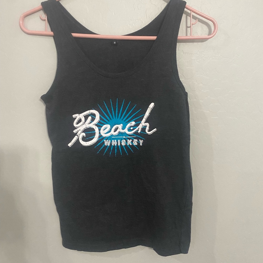 Beach Whiskey Woman’s Black Medium Tank